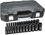 GEARWRENCH 27 Pc. 1/2" Drive 6 Pt. Impact Socket Set, Deep, SAE/Metric - 84949N