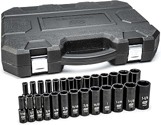 GEARWRENCH 27 Pc. 1/2" Drive 6 Pt. Impact Socket Set, Deep, SAE/Metric - 84949N