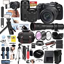 Canon EOS RP Mirrorless Camera with RF 24-105mm STM + RF 75-300mm + T-Mount 420-800mm Telephoto Lens Bundle, 26.2MP Full-Frame, 4K Video, 64GB SD (Renewed)