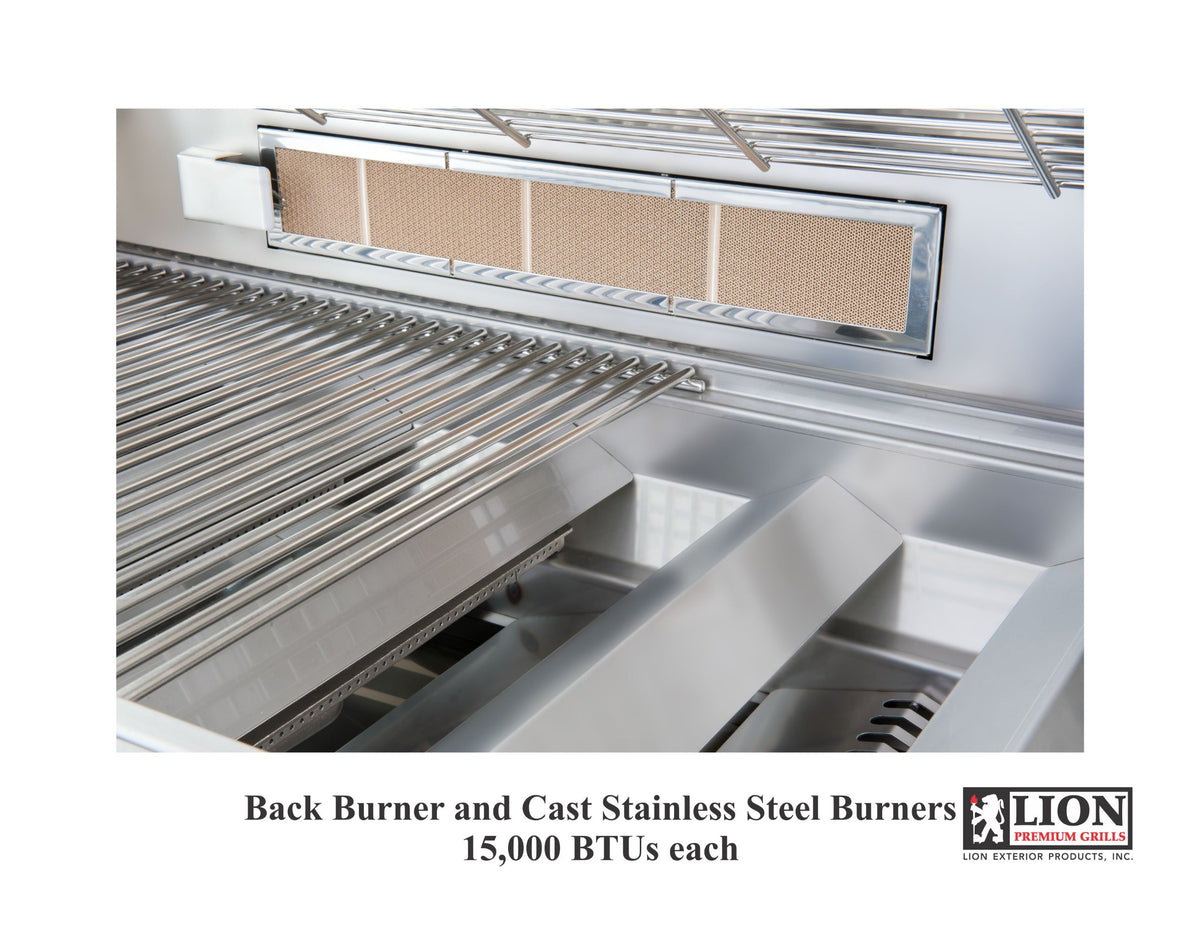 32-Inch Propane Grill L75000 and Door and Drawer Combo with Towel Rack with 5 in 1 BBQ Tool Set Package Deal by Lion Premium Grills – Stainless Steel, Model 008966903786