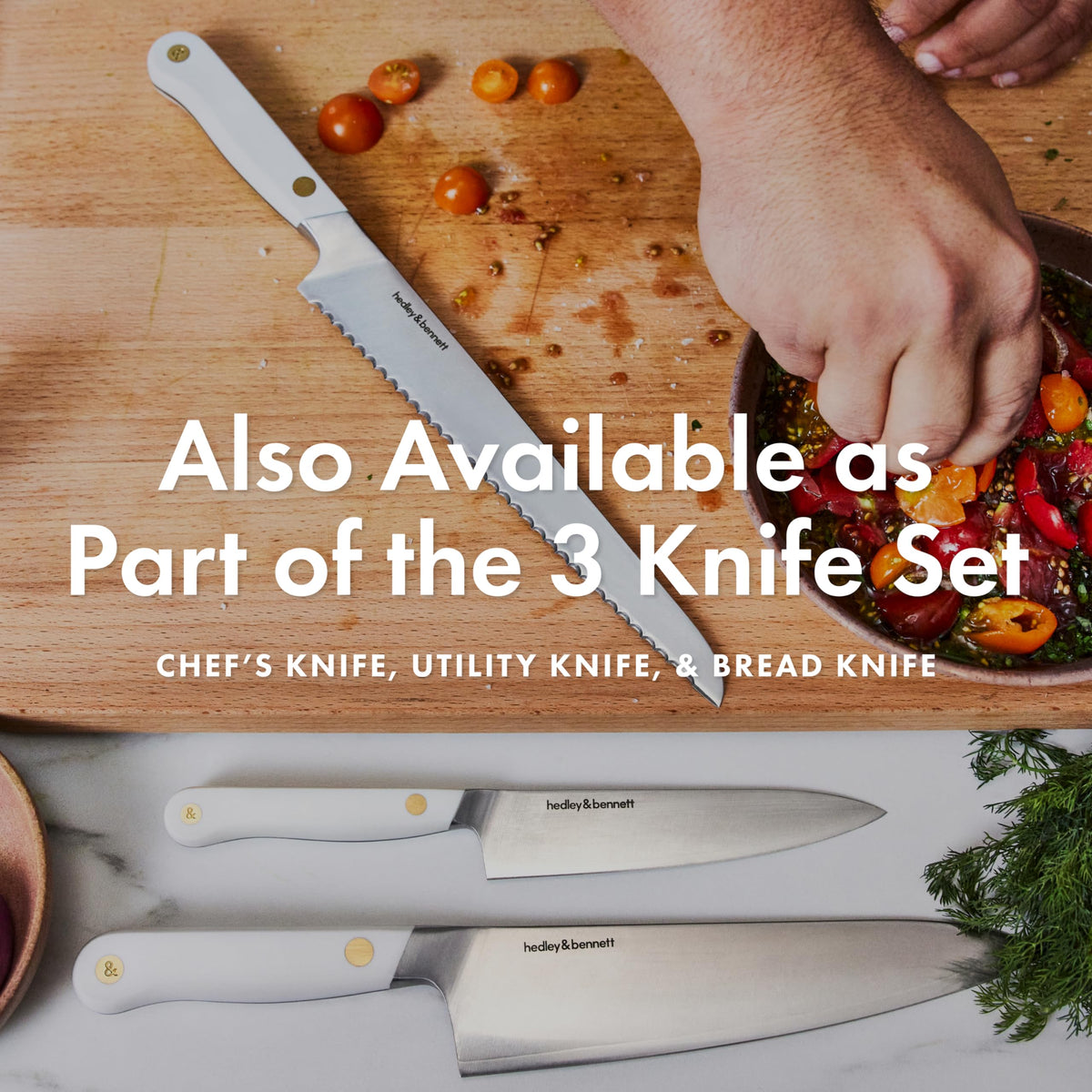 Professional Chef Knife by hedley & bennett – 8 inches, High Carbon Stainless Steel, Caviar, Model 810059948693