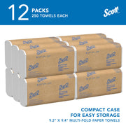 Scott Professional 250 Count (Pack of 12) / White / Multifold Paper Towels Paper Towels
