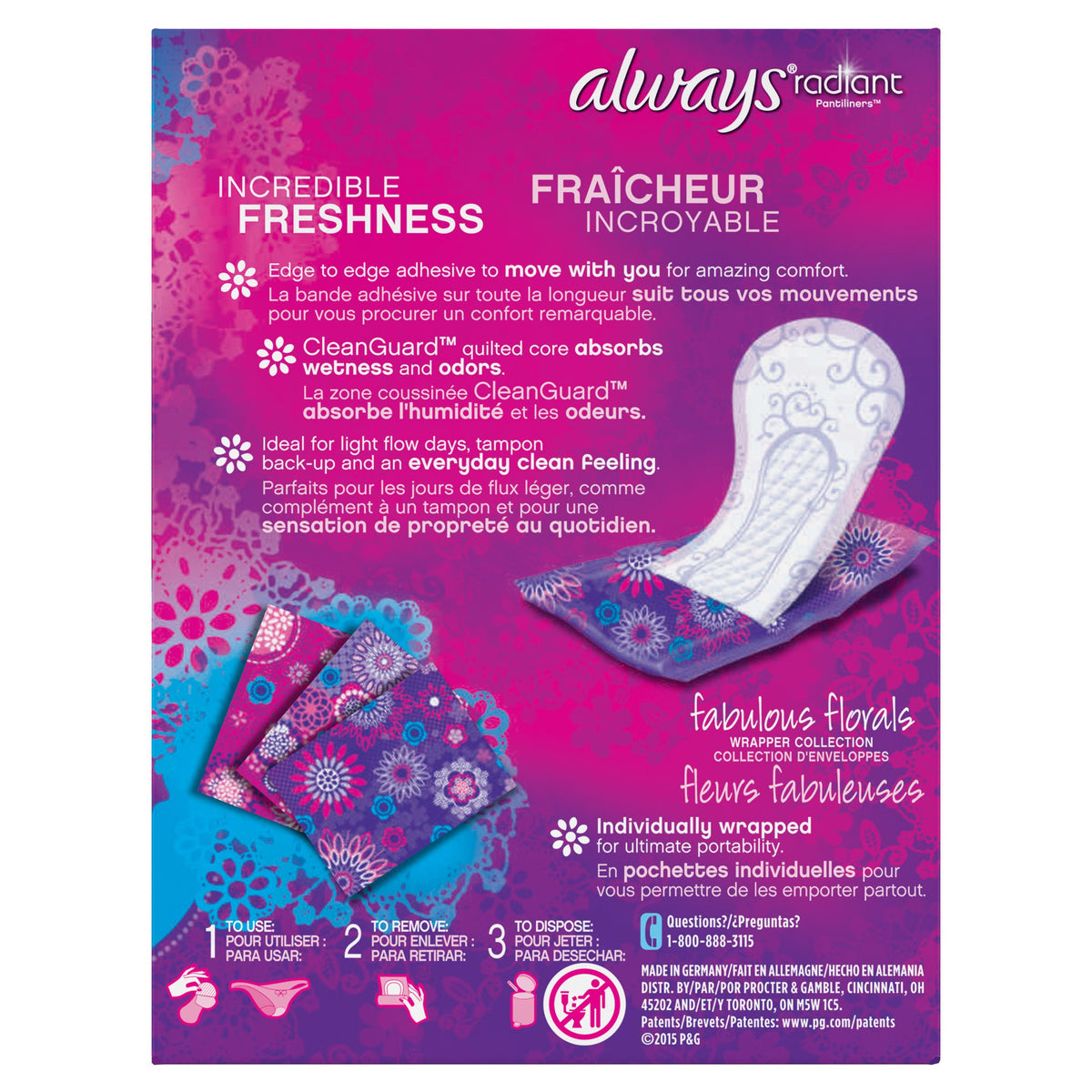 Always Radiant Liners – 48 Count (Pack of 1), Plastic, Model QQRHG