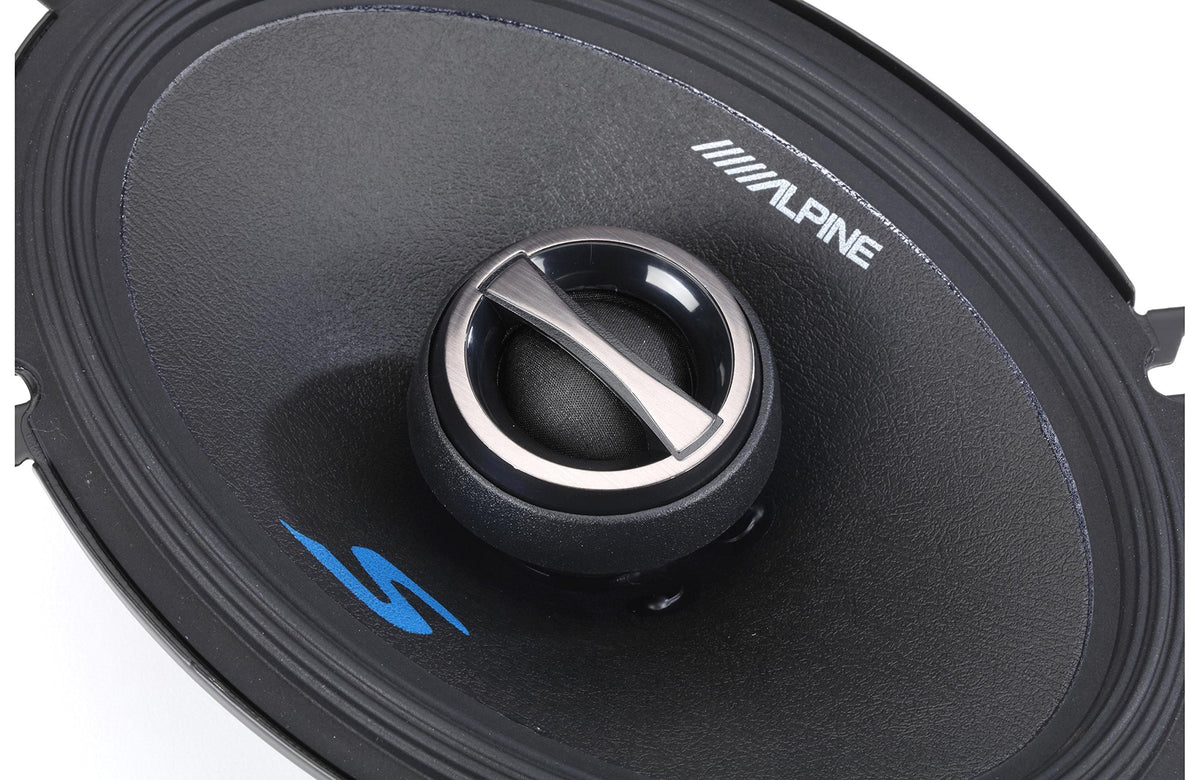 S-Series 5"x7" 2-Way car Speakers by Alpine – Plastic, Carbon Fiber-Reinforced Plastic, Black, Model S-S57