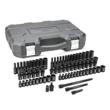 71 Piece 1/4" Drive 6 Pt SAE/mm Master Impact Socket Set by GEARWRENCH – 1/4" Drive, Chrome Molybdenum Steel, Model 84903