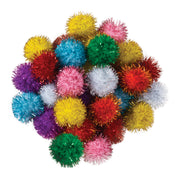 Glitter Poms 33Mm X 40-Piece Assorted by Creativity Street – 1-in., Glitter Assorted Colors, Model 81533