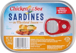 Chicken of the Sea Sardines in Mustard Sauce, 3.75 Ounce -- 18 per case.