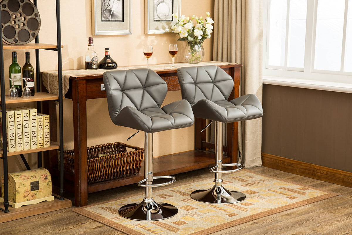Roundhill Furniture Grey / 20.5 x 20.63 x (35-43.25) / Contemporary Barstools
