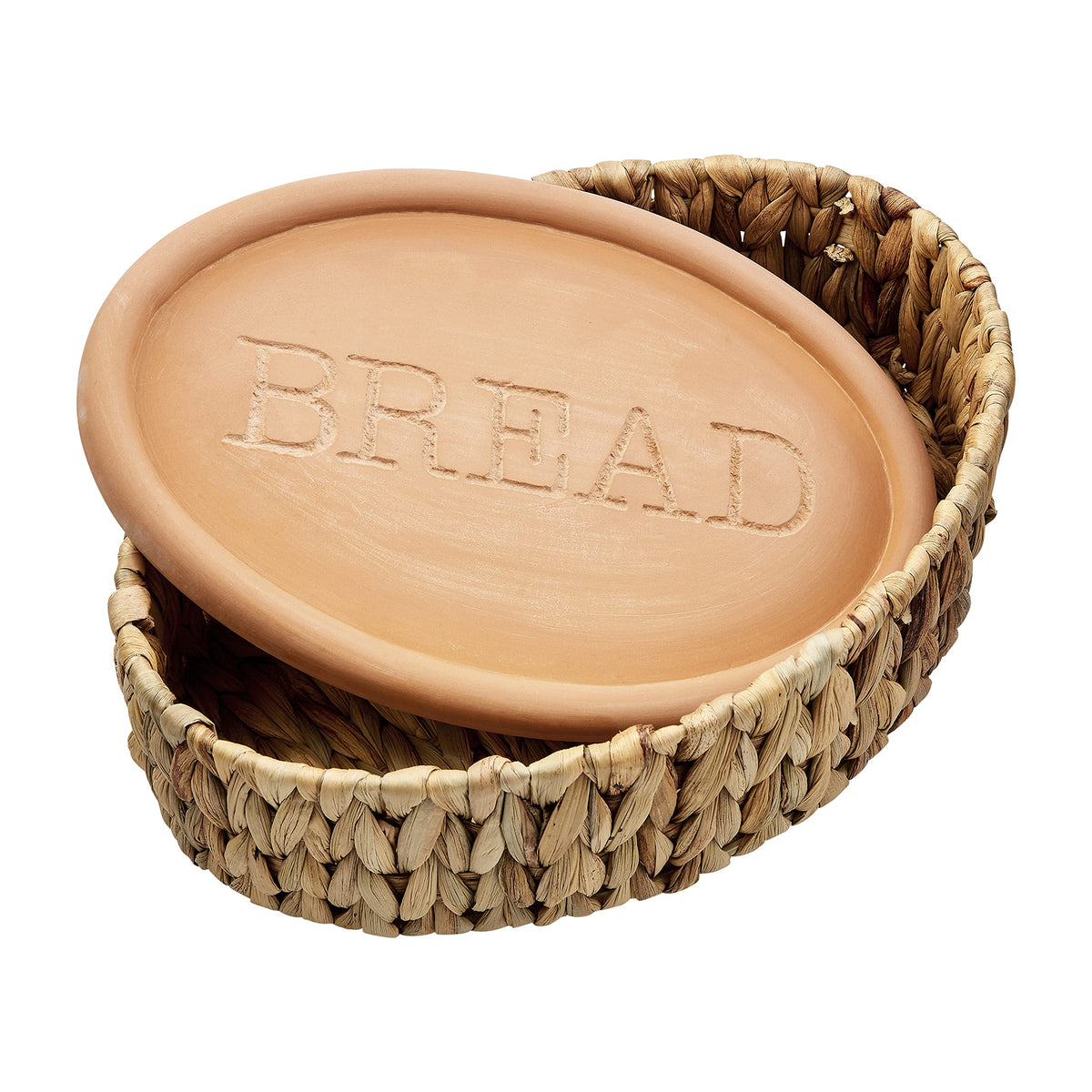 Mud Pie Terracotta Bread Warmer Set, Brown, 12.5 x 8.5 Inch