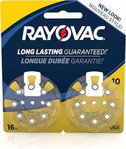 Rayovac Size 10 Hearing Aid Batteries, 16-Pack, L10ZA-16ZMB