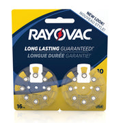 Size 10 Hearing Aid Batteries by Rayovac – 16 Count (Pack of 1), Model L10ZA-16ZMB