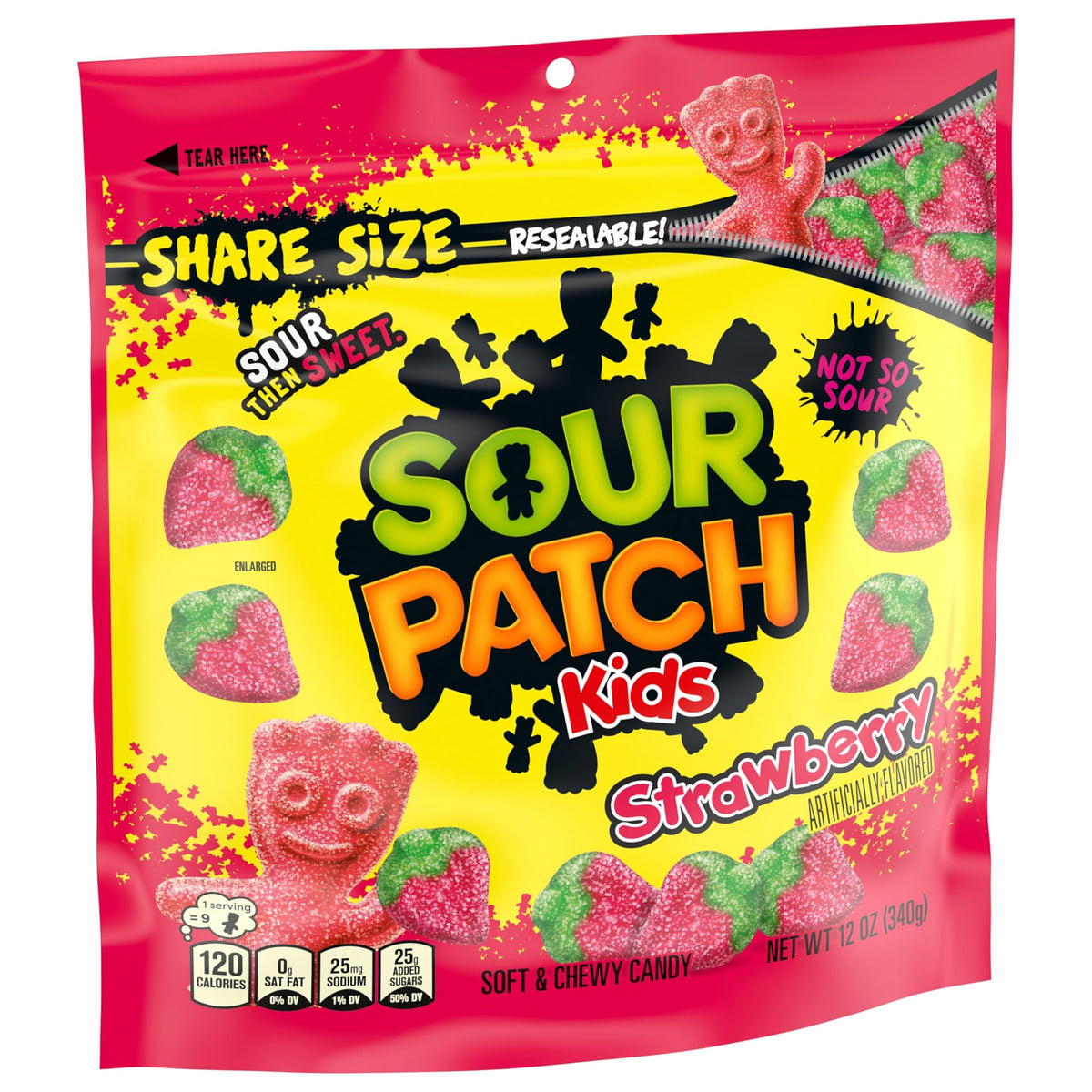 Strawberry Soft & Chewy Candy by Sour Patch Kids – 12 Ounce (Pack of 12), Red, Pack of 12