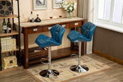 Roundhill Furniture Blue / 20.5" W X 20.63" D X 35" - 43.25" H / Contemporary Barstools