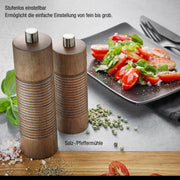 Salt or Pepper Mill by GEFU – Stainless Steel, Brown, Model 34648