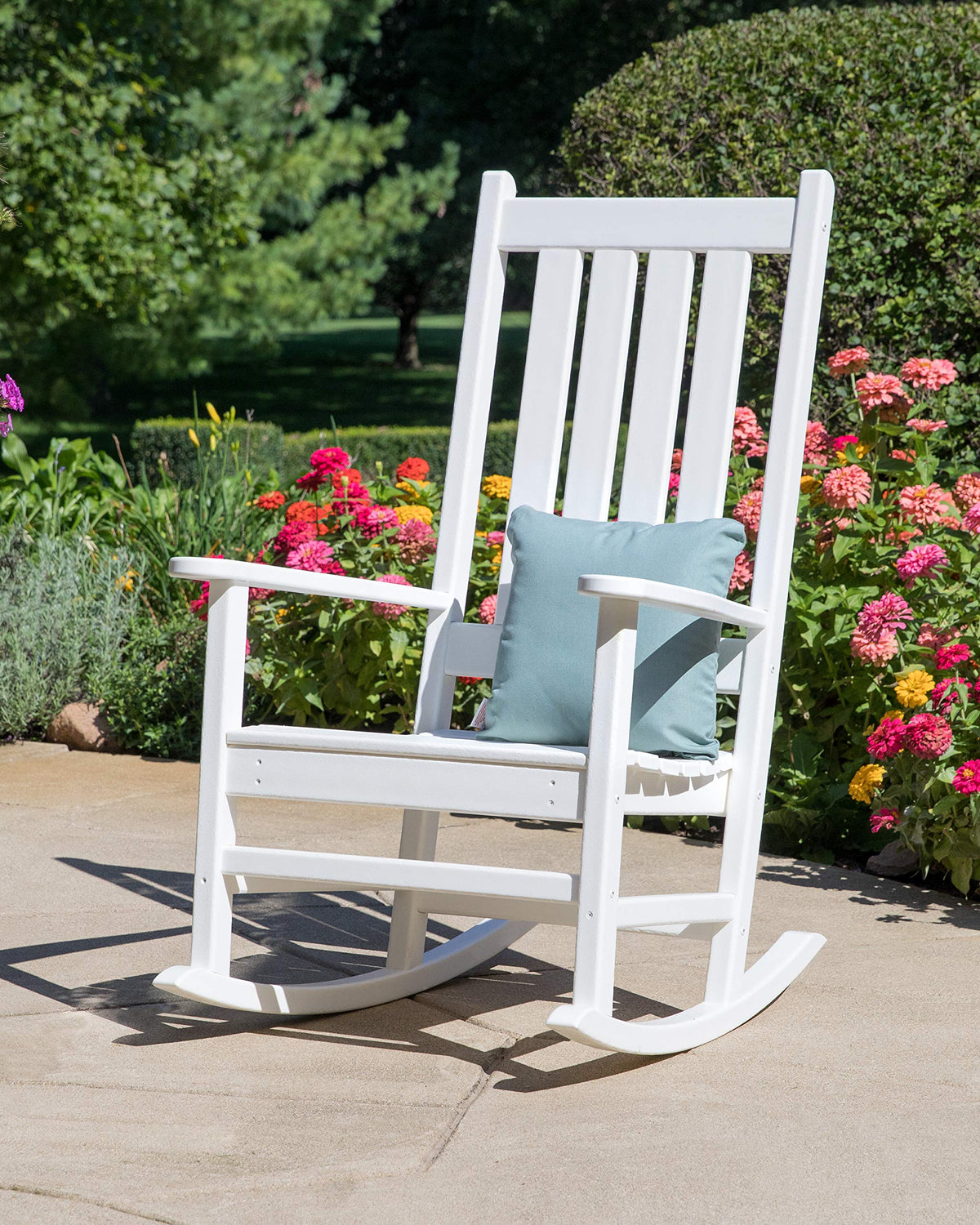 ® Vineyard Porch Rocking Chair in Navy by Polywood – 34.25in. x 27.25in. x 45.88in., High Density Polyethylene (HDPE), Navy, Model R140NV