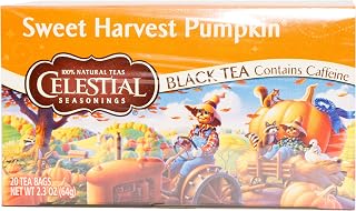 Celestial Seasonings Holiday Pumpkin Pie Black Tea, 20 Count (Pack of 6)