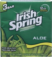 Aloe Deodorant Soap By Irish Spring for Unisex, 11.25 Ounce