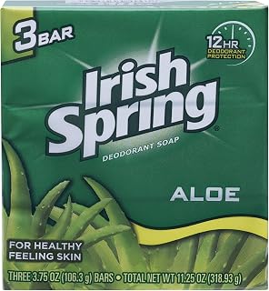 Aloe Deodorant Soap By Irish Spring for Unisex, 11.25 Ounce