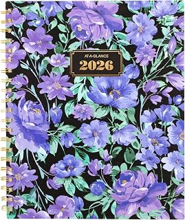 AT-A-GLANCE 2026 Planner, Weekly & Monthly, 8.5" x 11", Large, BADGE, Floral (1753F-905-26)