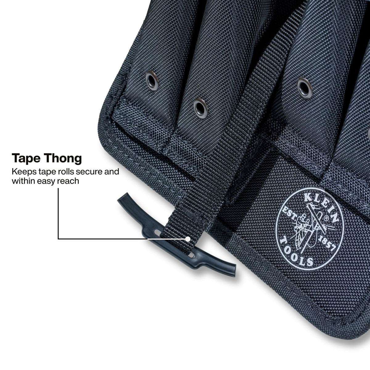 Mini Apron by KLEIN TOOLS – Tool Storage Apron, Nylon, Gray/Black/Orange, Model BC531S