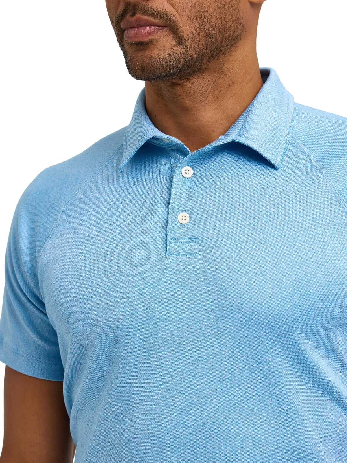 Men's Golf Series Short Sleeve Performance Polo Shirt – Polyester, Stream, Model 112363597