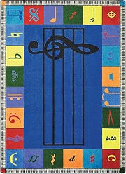 Joy Carpets Note Worthy Elementary Rug, Multi, 10'9" x 13'2"