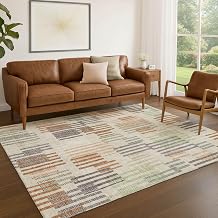 Addison Rugs Chantille ACN2598 Beige 3' x 5' Indoor/Outdoor, Machine Washable, Easy Clean, Non Shedding, Bedroom, Living Room, Dining Room, Kitchen, Patio Rug