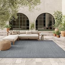 Nourison Home Tulum Denim 10' x 14' Area Rug - Easy Clean, Non Shedding, Bed Room, Living Room, Dining Room, Kitchen (10' x 14')