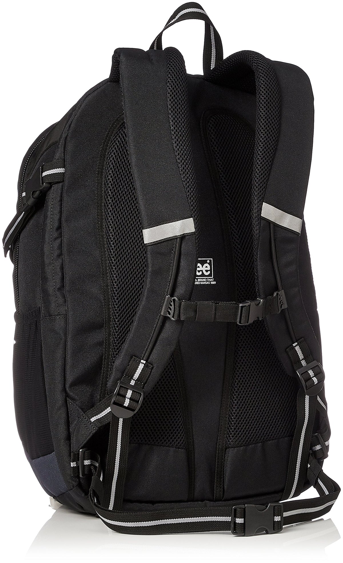 Backpack, Waterproof Rain Cover Included, Lightweight, Multi-functional, Large Capacity (PC Storage), Black Body x Gray by Lee – One Size, Polyester, Model 320-16200
