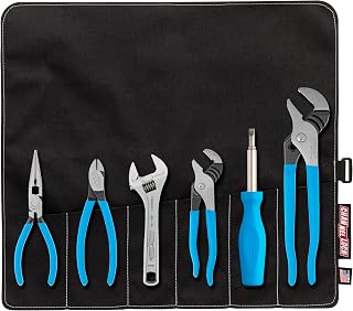 Channellock GP-7 6pc Professional Tool Set with Tool Roll | Includes 4 Pliers, Wrench, Driver, Roll
