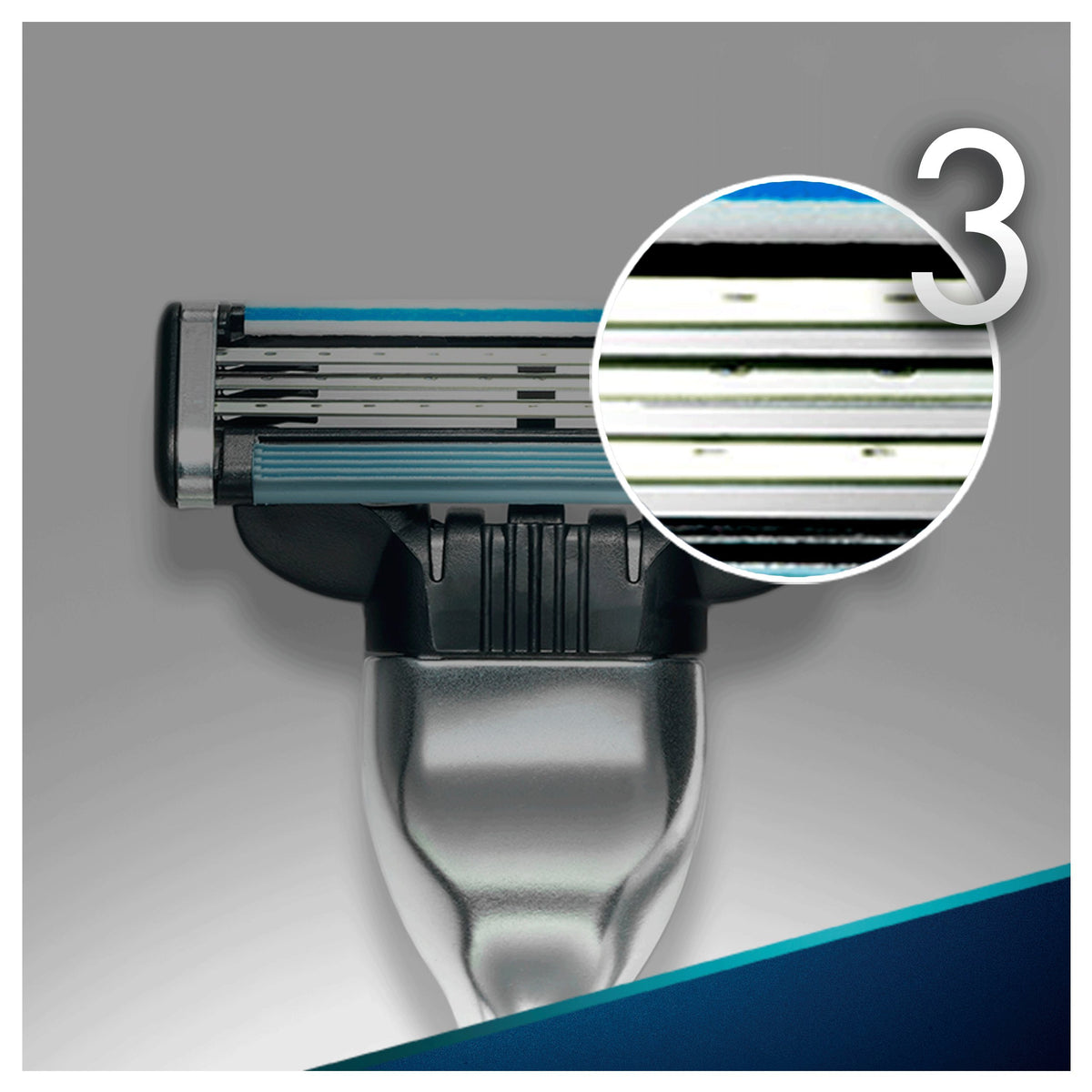 Mach3 Men's Razor by Gillette – 1 Count (Pack of 1), Stainless Steel