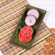 Elite Global Solutions D126RC-LIZ Rectangular Plate, 12" x 5 1/2" x 3/4" h., Melamine, Lizard (Pack of 6)
