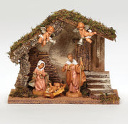 by Roman 5pc Lighted Wedding Nativity Set by Fontanini – Natural Wood, Moss, Bark, Polymer, Multicolor, Pack of 5, Model 54420
