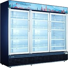 Dukers DSM-69R Commercial Glass Swing 3-Door Merchandiser Refrigerator