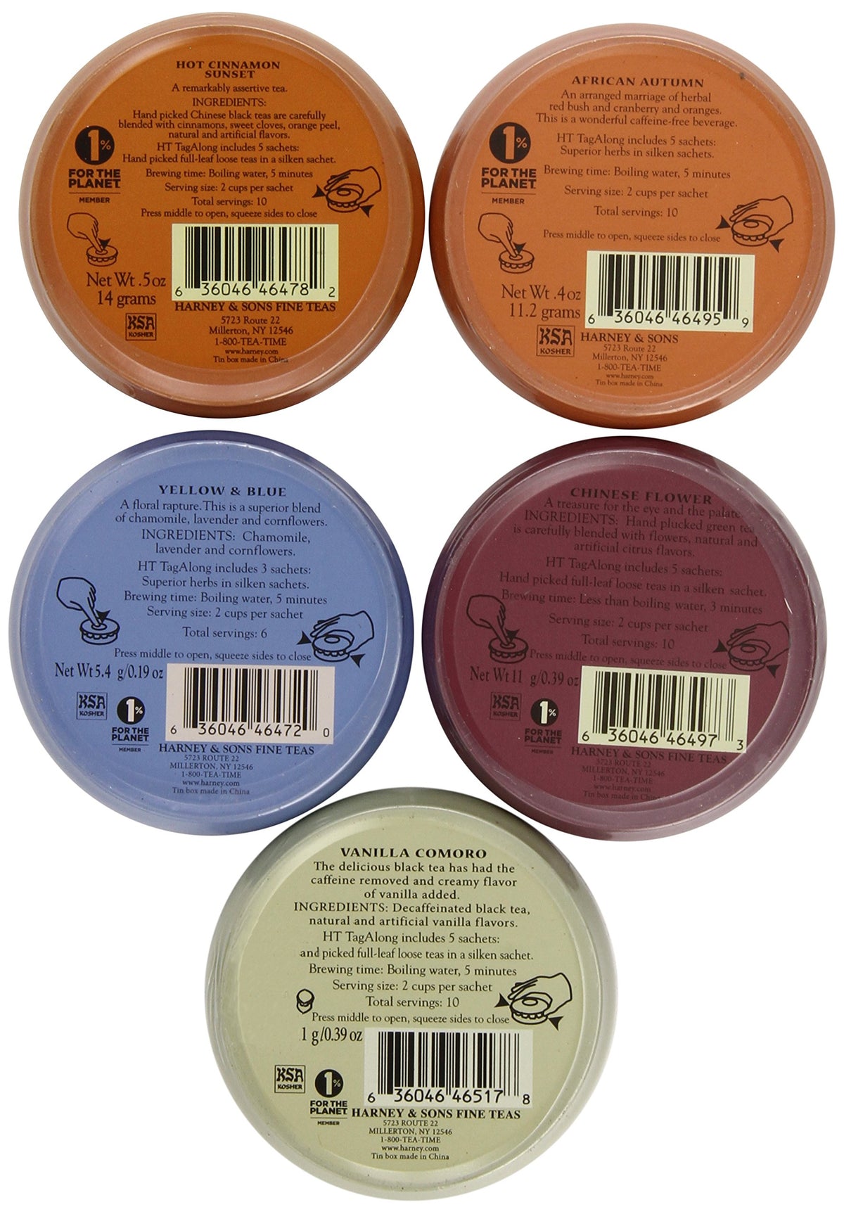 Tagalong Tea Gift Set by Harney & Sons – 5 Piece Assortment