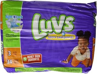 Luvs with Ultra Leakguards, Size 3 Diapers, 34 Count (Pack of 1)