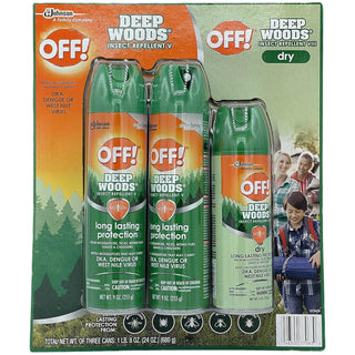Deep Woods and Deep Woods Dry Mosquito Insect Repellent Combo Pack by OFF! – Commercial Grade