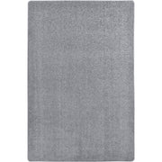 Endurance Solid Colored Area Rug in Color Silver by Joy Carpets – 4' x 6' (Rectangular), Polyester, Silver, Model 80N-12