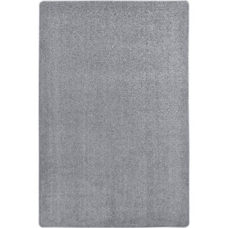 Endurance Solid Colored Area Rug in Color Silver by Joy Carpets – 4' x 6' (Rectangular), Polyester, Silver, Model 80N-12