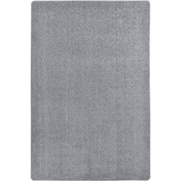Endurance Solid Colored Area Rug in Color Silver by Joy Carpets – 4' x 6' (Rectangular), Polyester, Silver, Model 80N-12