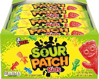 Sour Patch Kids Soft & Chewy Gummy Candy, Bulk Candy, 24 - 2 oz Bags
