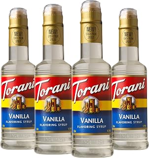 Torani Vanilla Flavored Drink Syrup, 12.7 fl oz, 4 Pack