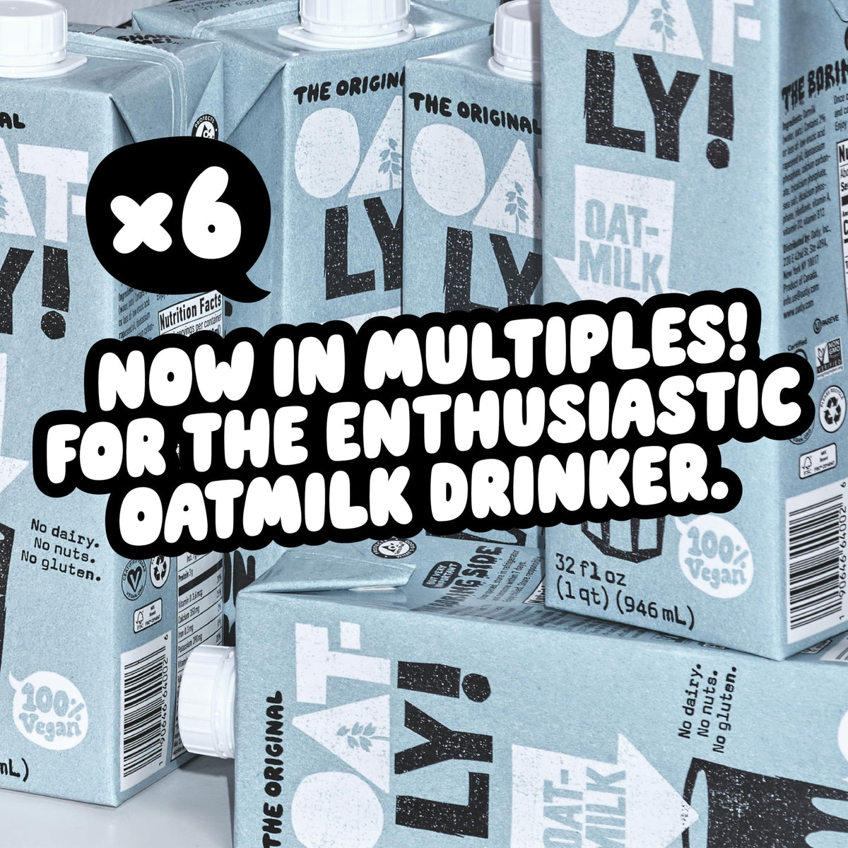 Oatly Original / 32 Fl Oz (Pack of 6) / 6 Oat Milks