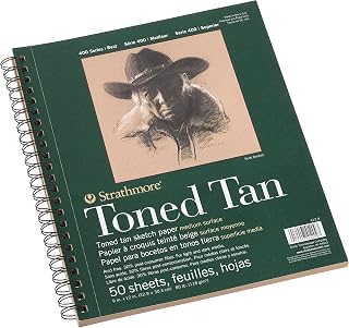 Strathmore 400 Series Recycled Toned Tan Sketch Paper Pad, 12 Pack