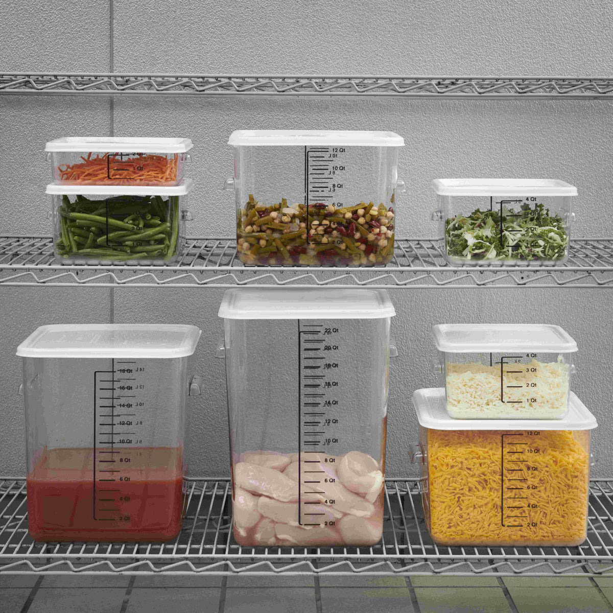Space Saving Square Food Storage Container, 4 Quart, Clear, for Kitchen/Sous Vide/Meal Prep by Rubbermaid Commercial Products – 4 Qt., 4.0 quarts, Model FG630400