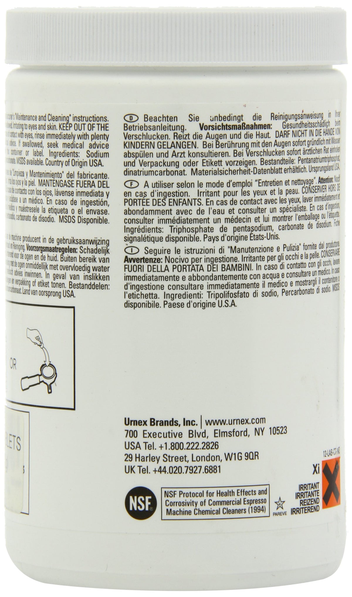 Cafiza Espresso Machine Cleaning Tablets - 100 Tablets - Professional Espresso Machine Cleaner Barista Use by Urnex – 100 Count (Pack of 1), Model 12-E46-UX100