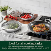 Skillet Set PurelySear Hybrid Tri-Ply Stainless Steel 6 Pc by Cuisinart – Assorted, Stainless Steel, Model FTPS22-6