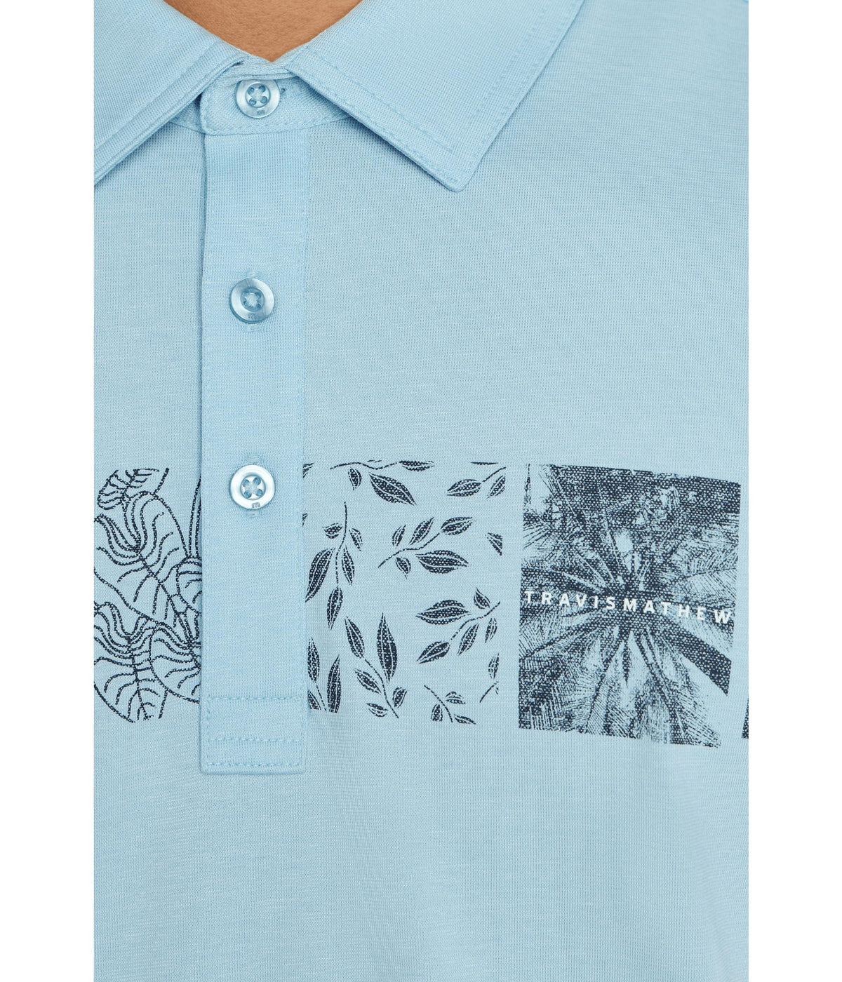 Men's Performance Jersey C by TravisMathew – Polyester, Cotton, Forget Me Not, Model A46746