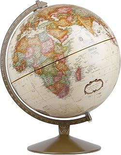 Replogle Globes Franklin World Globe, Antique Ocean, 12-Inch Diameter,Over 4,000 Place Names