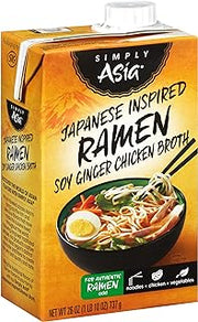 Simply Asia Japanese Inspired Ramen Soy Ginger Chicken Broth, 26 fl oz